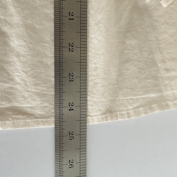 Old Navy Boxy Blouse Top XL Sea Salt Embroidered Eyelet Bohemian Peasant Cottage - Picture 8 of 8